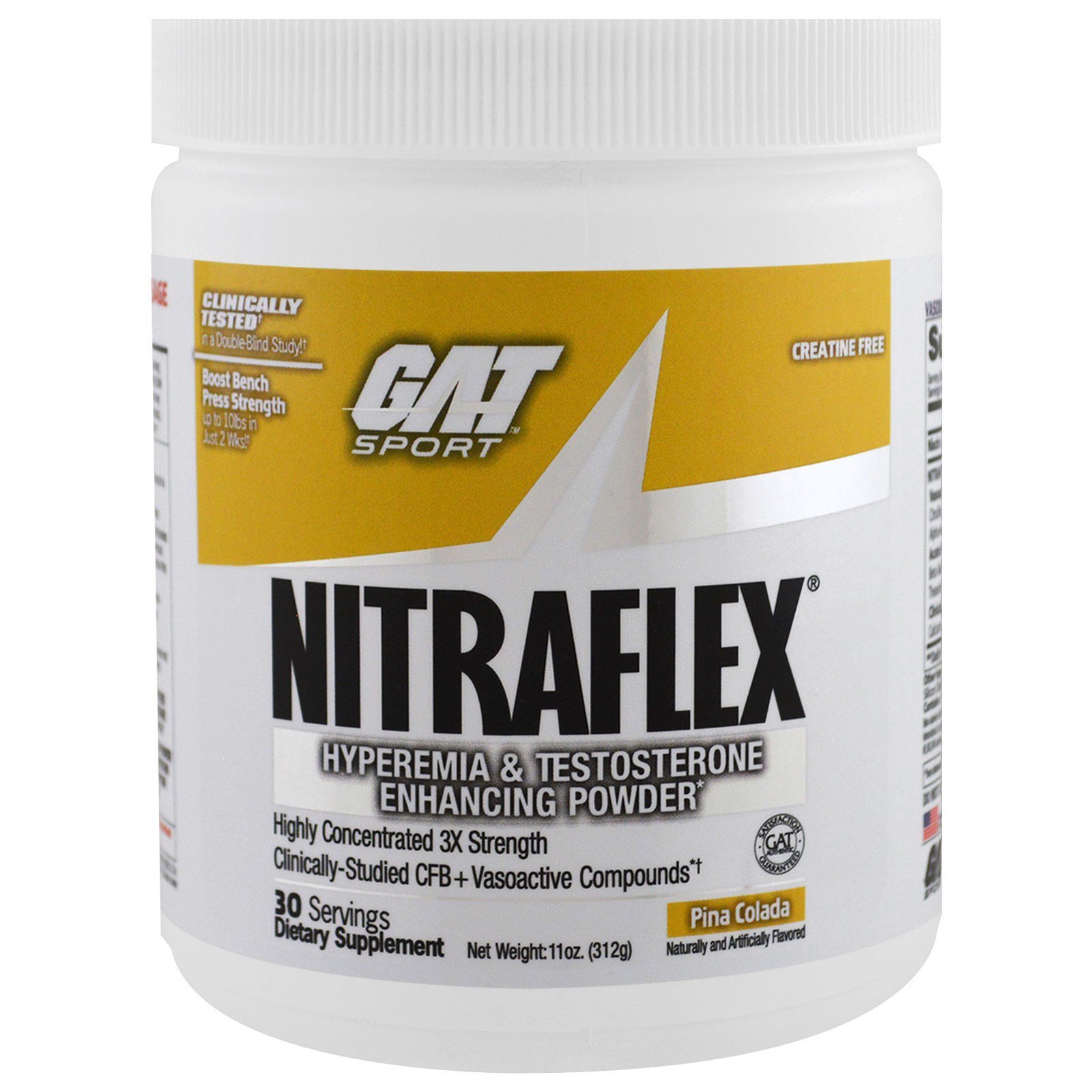Comprar GAT, NITRAFLEX, Pina Colada, 11 oz (312 g)