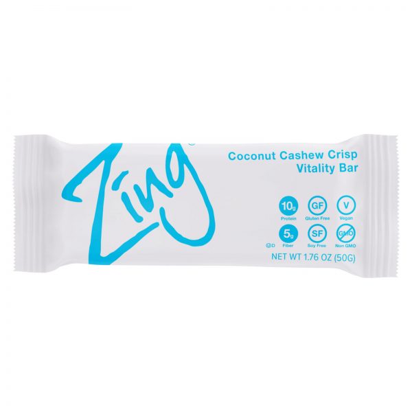 Comprar Zing Bars, Vitality Bar, Coconut Cashew Crisp, 12 Bars, 1.76 oz (50 g) Each - Imagem 4