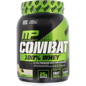 Comprar MusclePharm, Combat 100% Whey Protein, Baunilha, 32 oz (907 g)