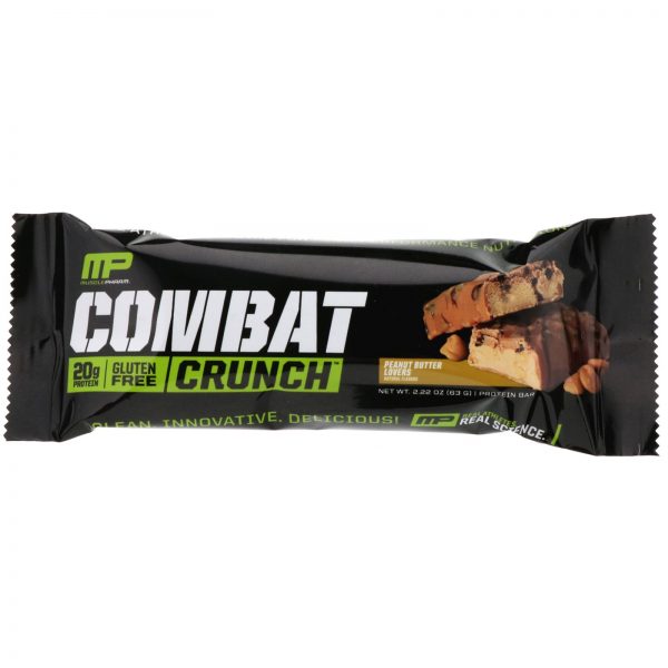 Comprar MusclePharm, Combat Crunch, Peanut Butter Lovers, 12 Bars, 2.22 oz (63 g) Each - Imagem 4