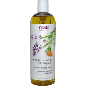 Comprar Now Foods, Soluções, Óleo de Massagem de Amêndoa com Lavanda, 473 ml (16 fl oz)