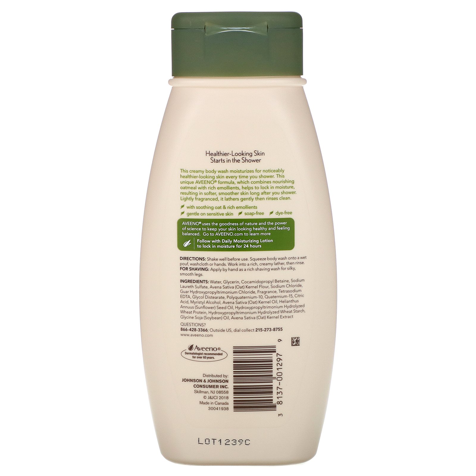 Comprar Aveeno, Active Naturals, Daily Moisturizing, Sabonete Líquido Corporal, 532 ml (18 fl oz) - Imagem 2