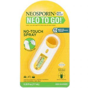 Comprar Neosporin, + Pain Relief, Neo To Go!, Spray Antisséptico Para Primeiros Socorros/Alívio da Dor, 7,7 ml (0,26 fl oz)