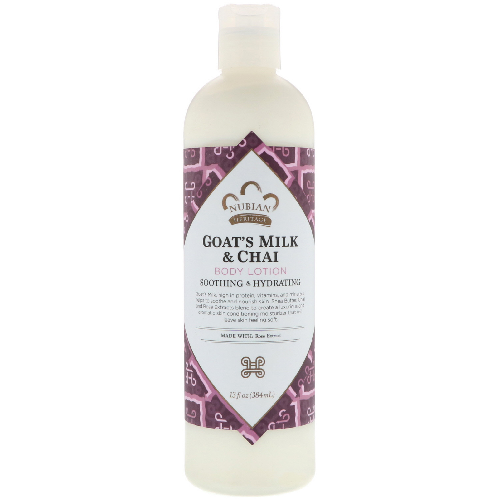 Comprar Nubian Heritage, Loção Corporal, Leite de Cabra e Chai, 384 ml