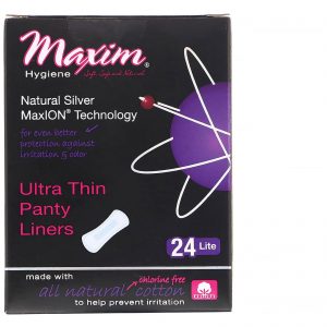 Comprar Maxim Hygiene Products, Absorventes ultrafinos com abas, tecnologia natural Silver MaxION, leve, 24 absorventes externos