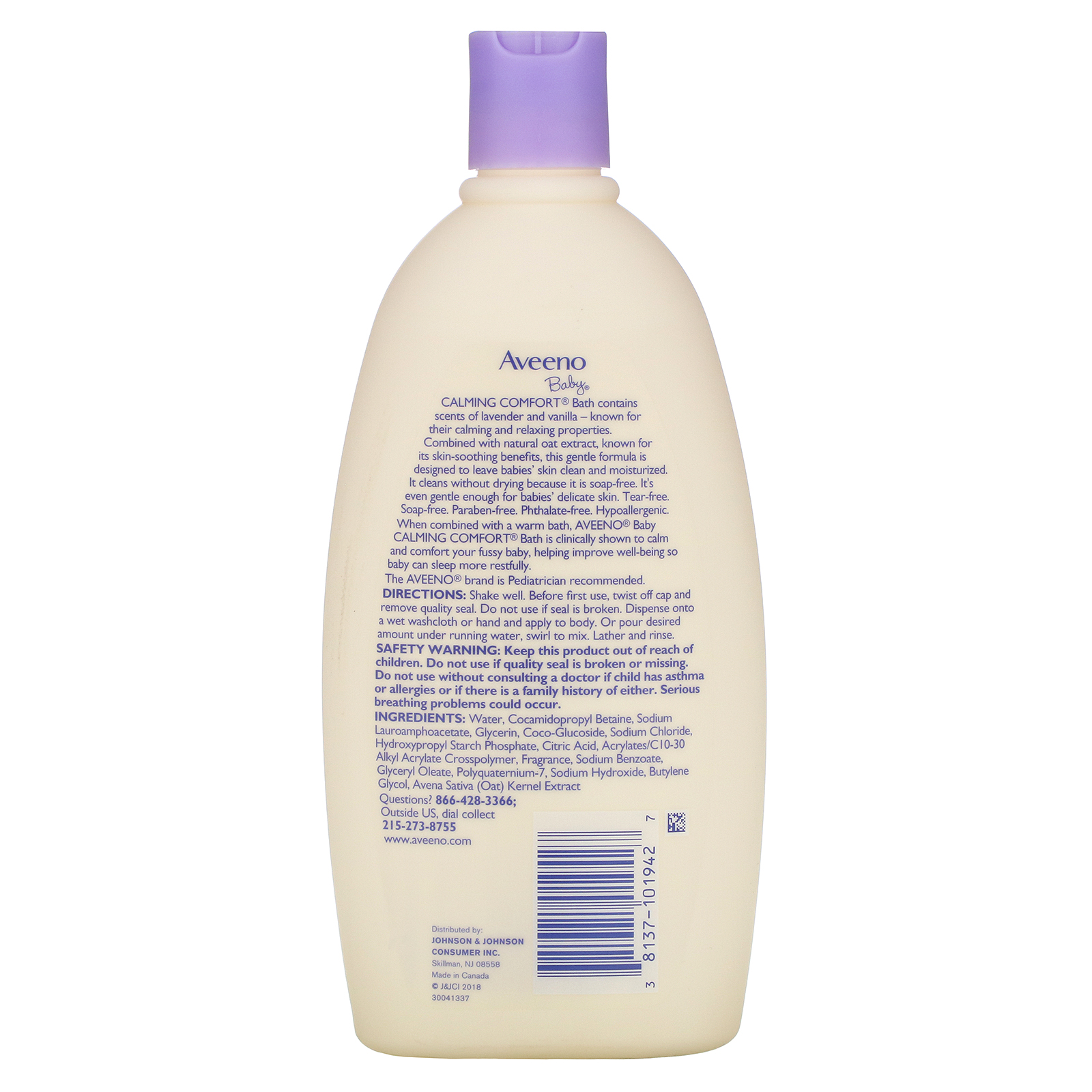 Comprar Aveeno, Baby, Banho Calmante Conforto, Lavanda e Baunilha, 532 ml (18 fl oz) - Imagem 2