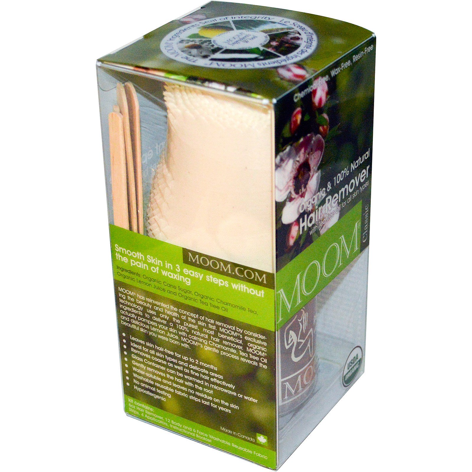Comprar Moom, Removedor de Pelos Orgânico, com Óleo da Árvore do Chá, Clássico, 6 oz (170 g) - Imagem 2