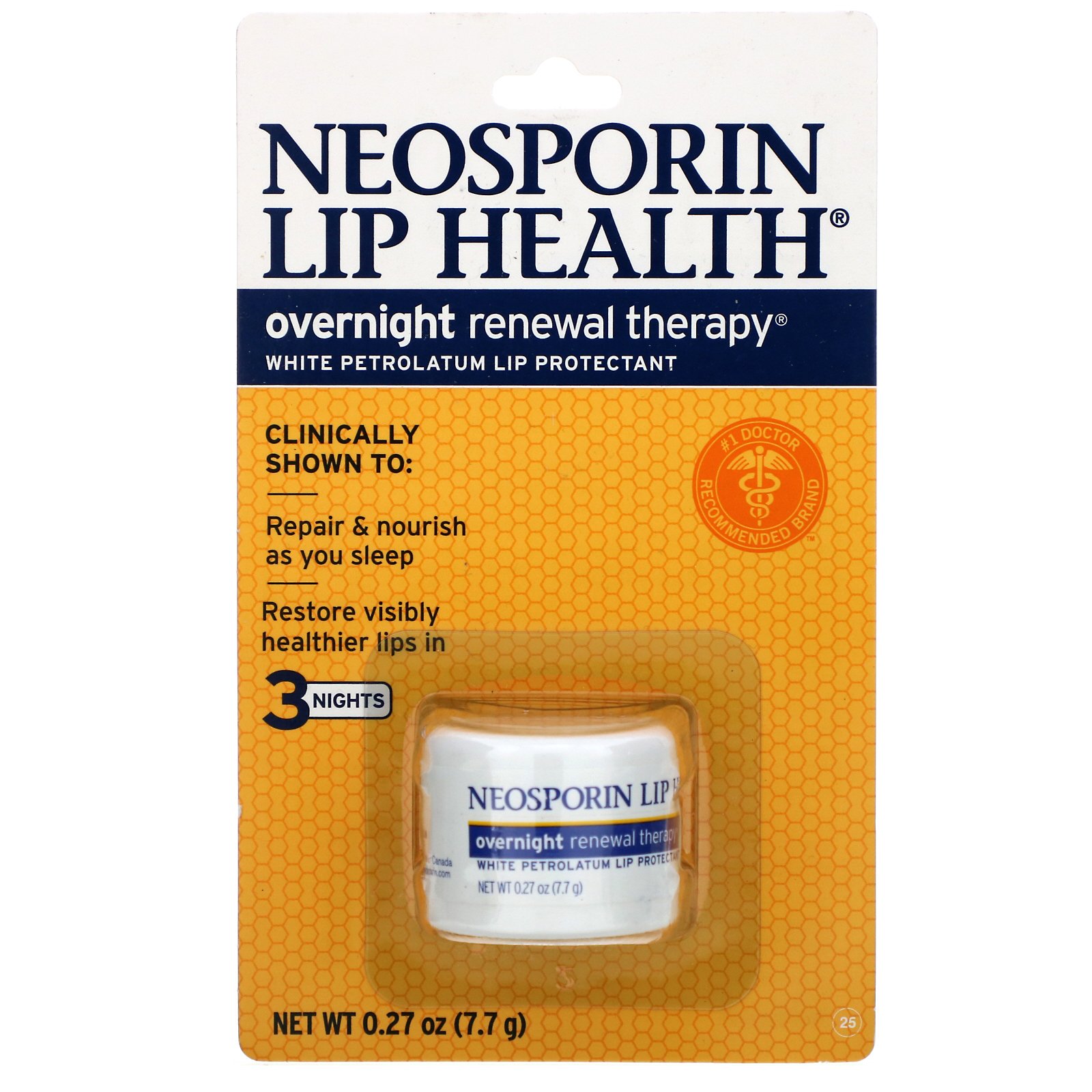 Comprar Neosporin, Terapia de Renovação Noturna, Protetor Labial de Vaselina Branca, 0,27 oz (7,7 g) - Imagem 2