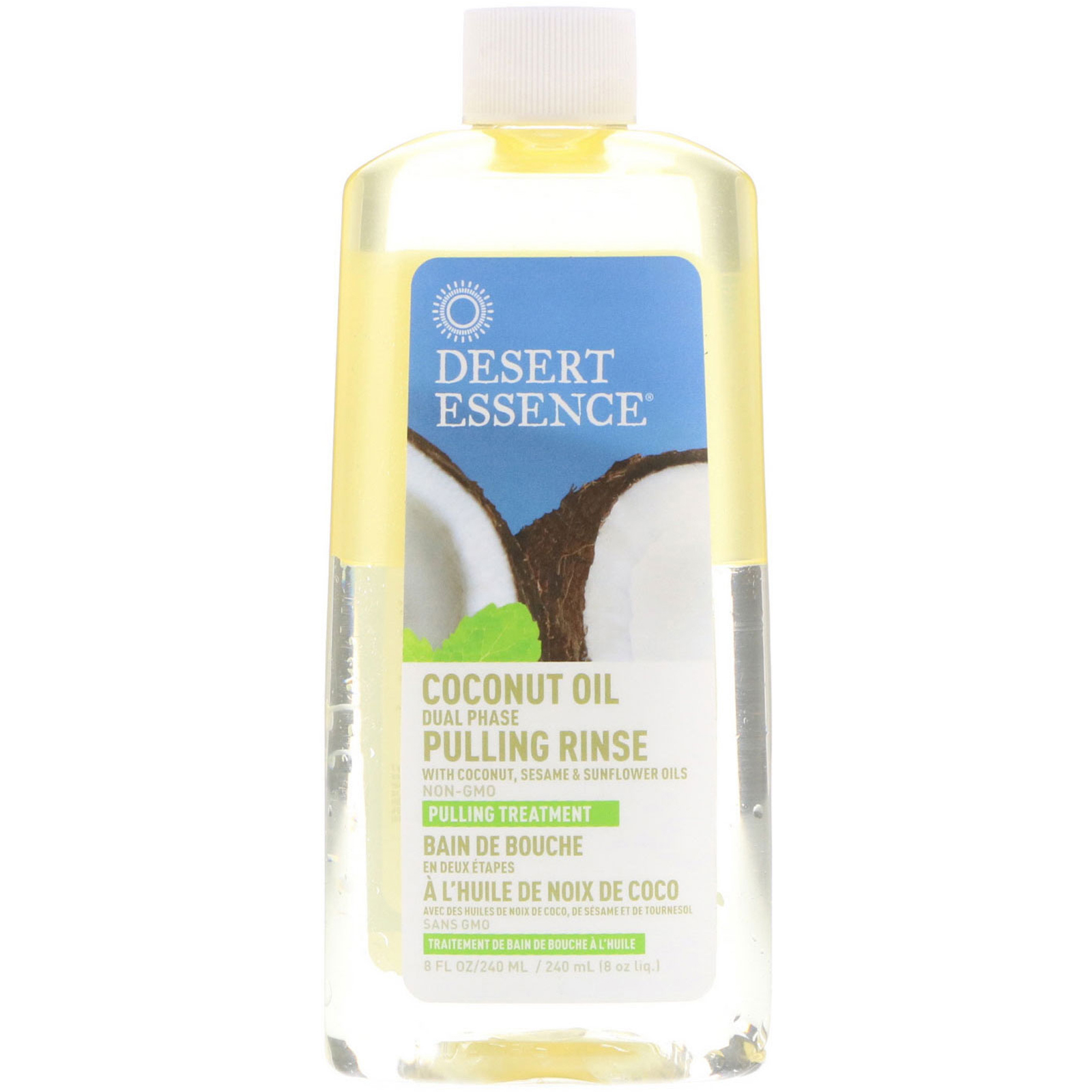 Comprar Desert Essence, Coconut Oil Pulling Rinse, 8 fl oz (240 ml)