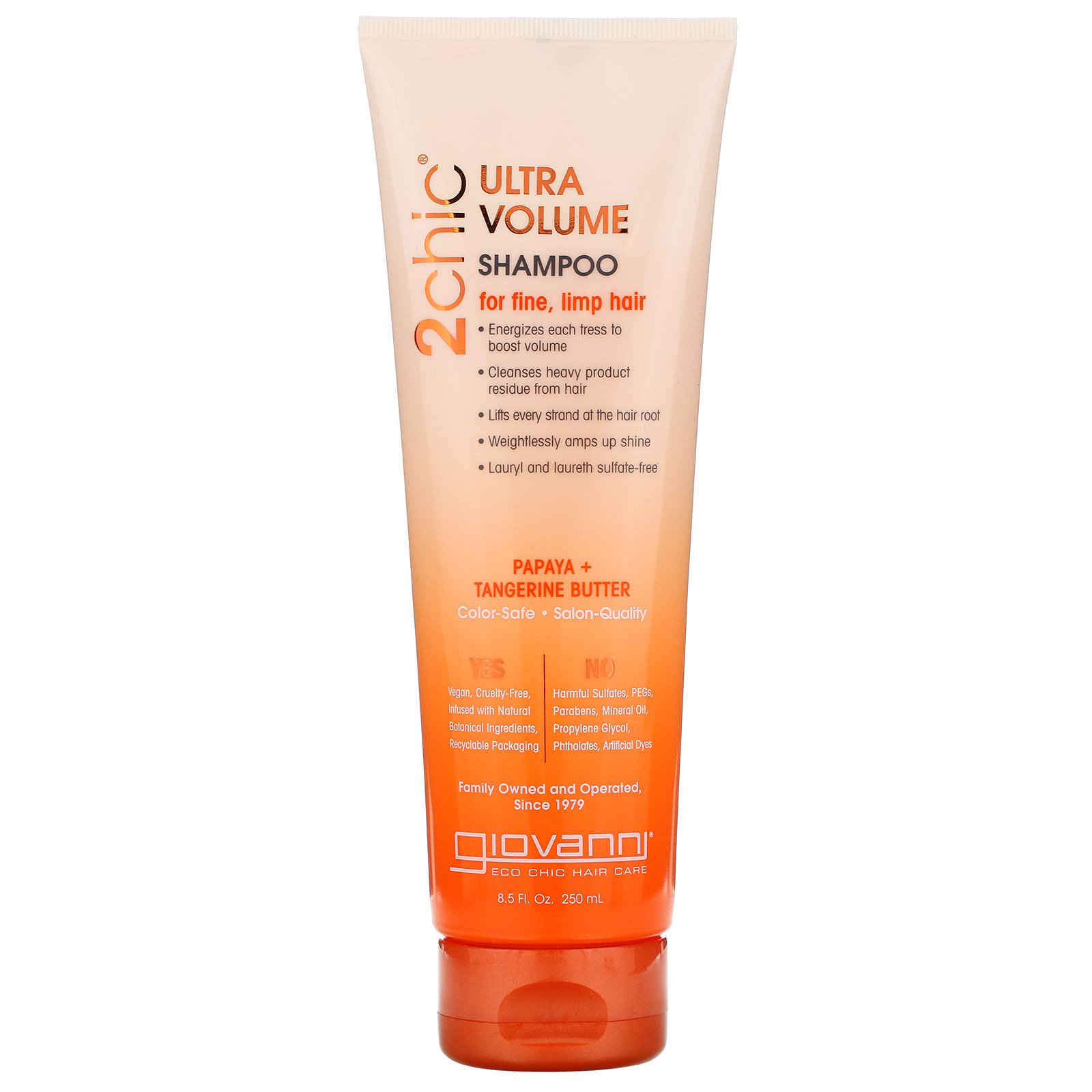Comprar Giovanni, 2chic, Shampoo Ultravolumizante, para Cabelos Finos e Frágeis, Manteiga de Tangerina e Mamão-Papaia, 250 ml (8,5 fl oz)