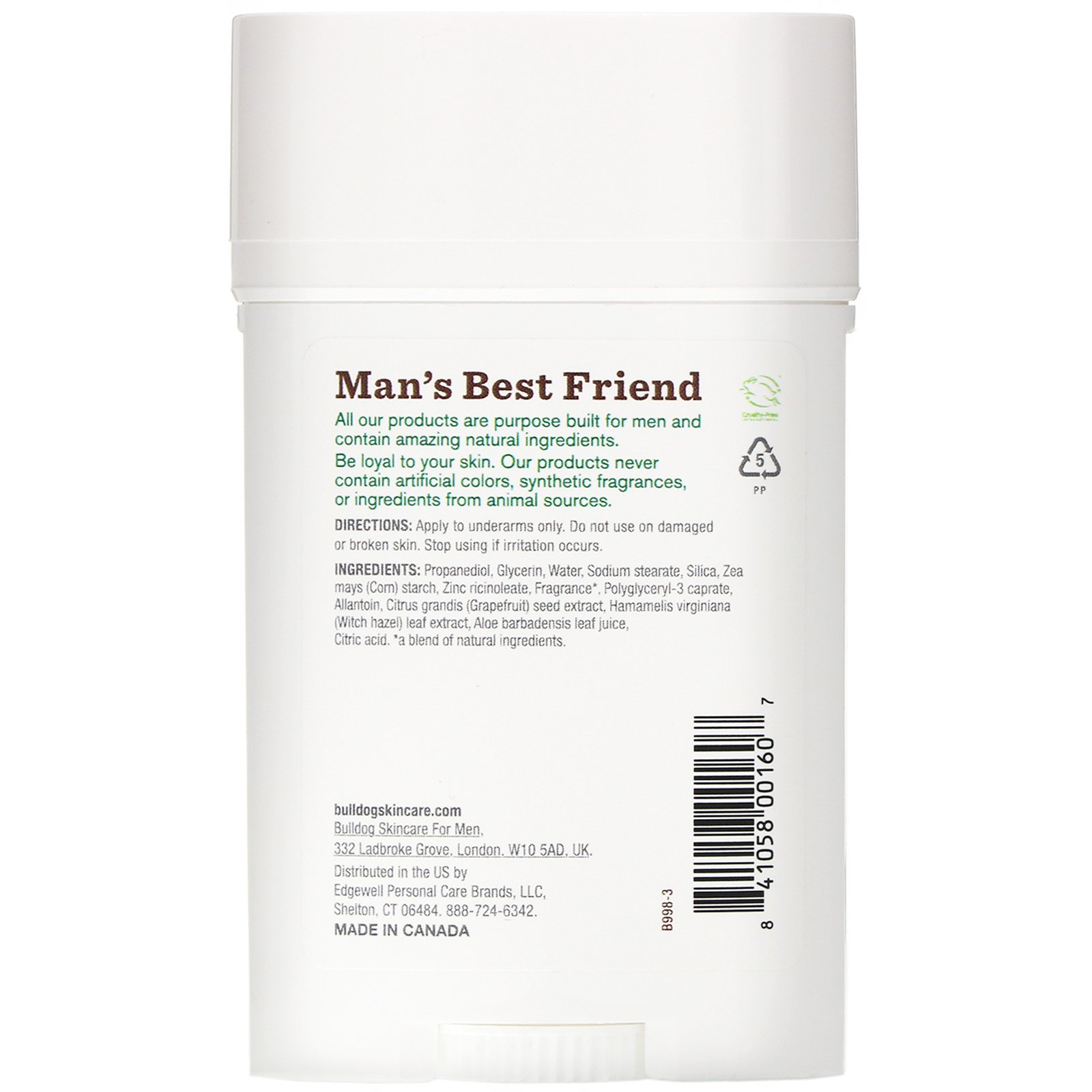 Comprar Bulldog Skincare For Men, Desodorante Original, 2,4 oz (68 g) - Imagem 2