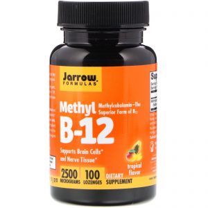 Comprar Jarrow Formulas, Metil B-12, Sabor Tropical, 2.500 mcg, 100 Pastilhas