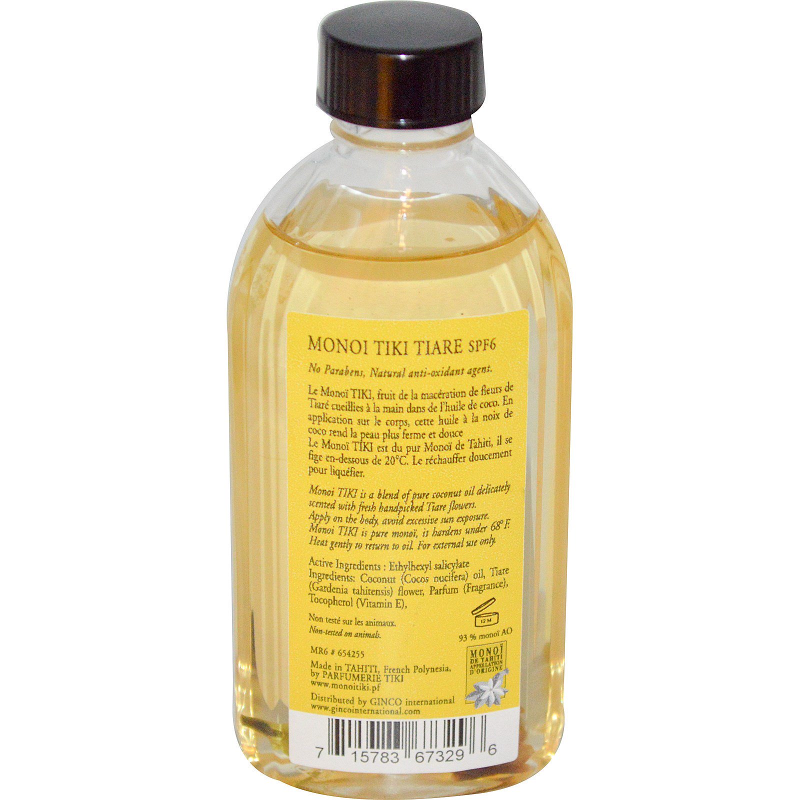 Comprar Monoi Tiare Tahiti, Óleo Bronzeador Solar, FPS 6, 120 ml (4 fl oz) - Imagem 2