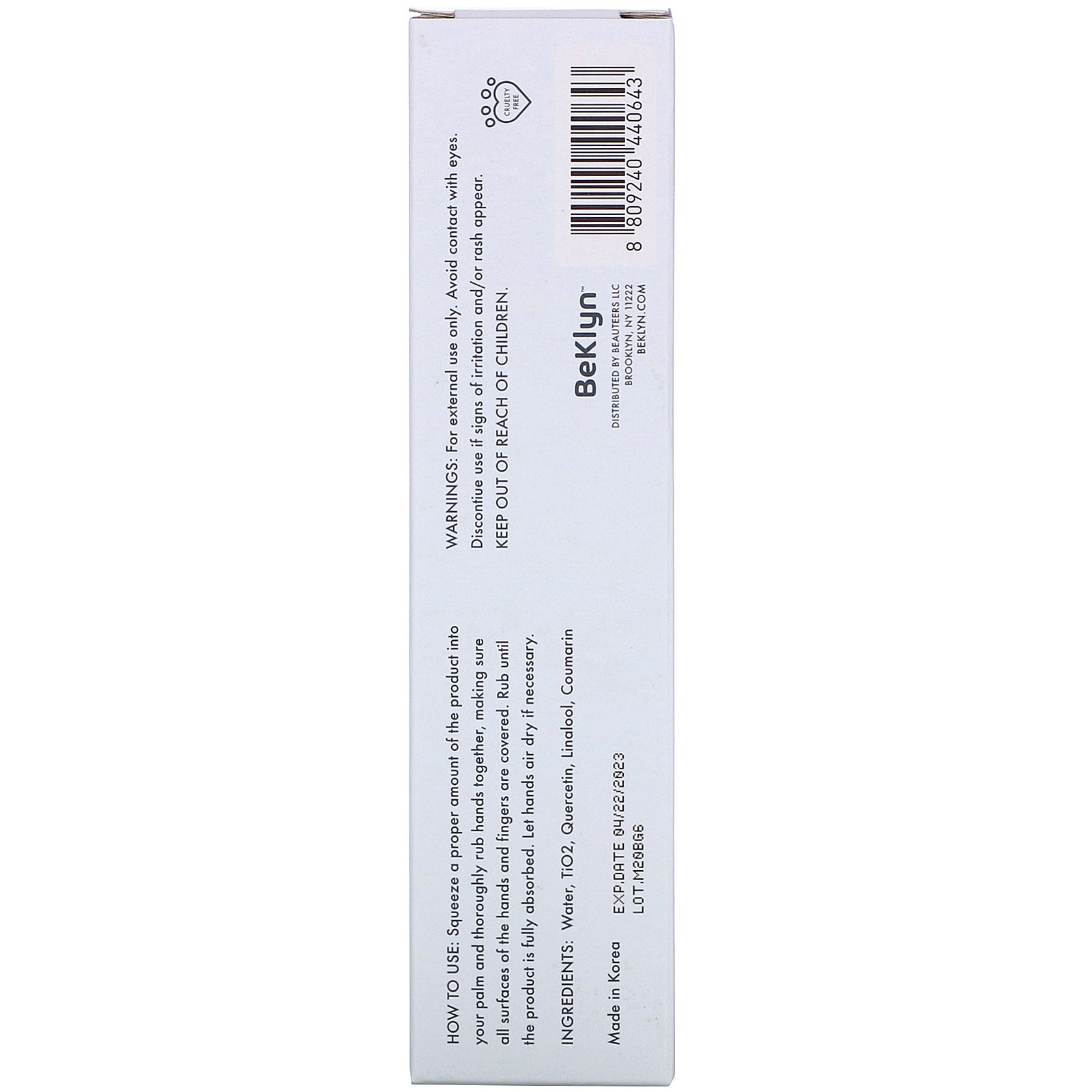 Comprar BeKLYN, Absolute Purifying Hand Gel, Alcohol-Free Hand Sanitizer, 2.02 fl oz (60 ml) - Imagem 3