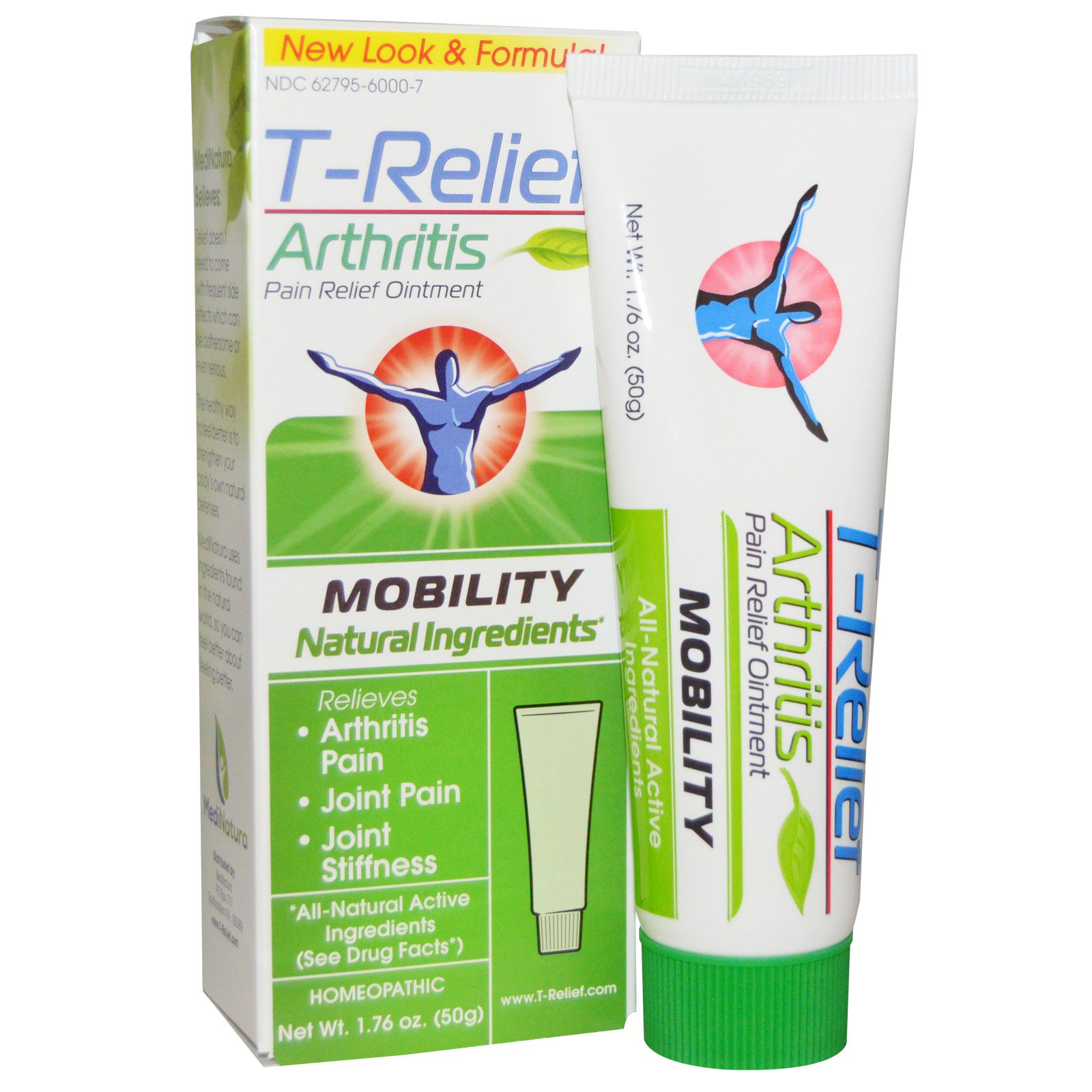 Comprar MediNatura, T-Relief, Pomada para Alívio da Dor da Artrite, 1,76 oz (50 g)