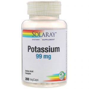 Comprar Solaray, Potássio, 99 mg, 200 Capsulas Vegetais
