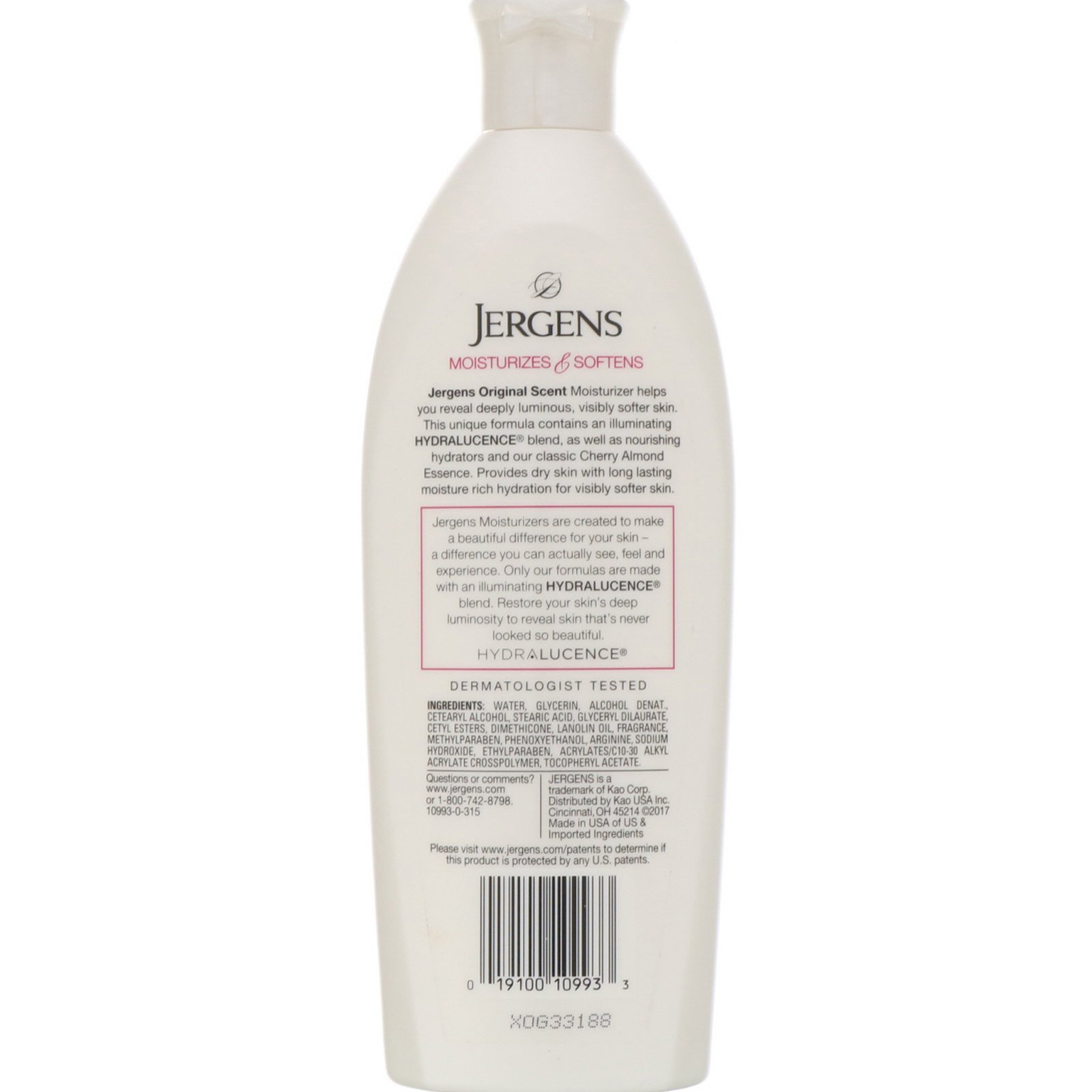 Comprar Jergens, Aroma original, Hidratante para pele seca, 10 fl oz (295 ml) - Imagem 2
