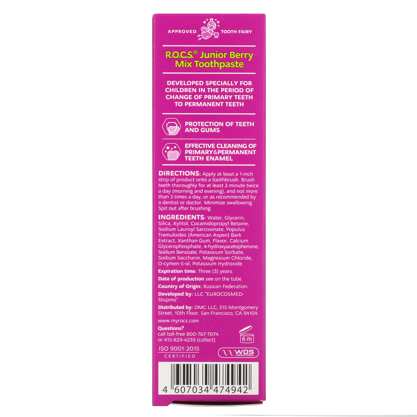 Comprar R.O.C.S. , Junior, Berry Mix Toothpaste, 6-12 Years , 2.6 oz (74 g) - Imagem 3