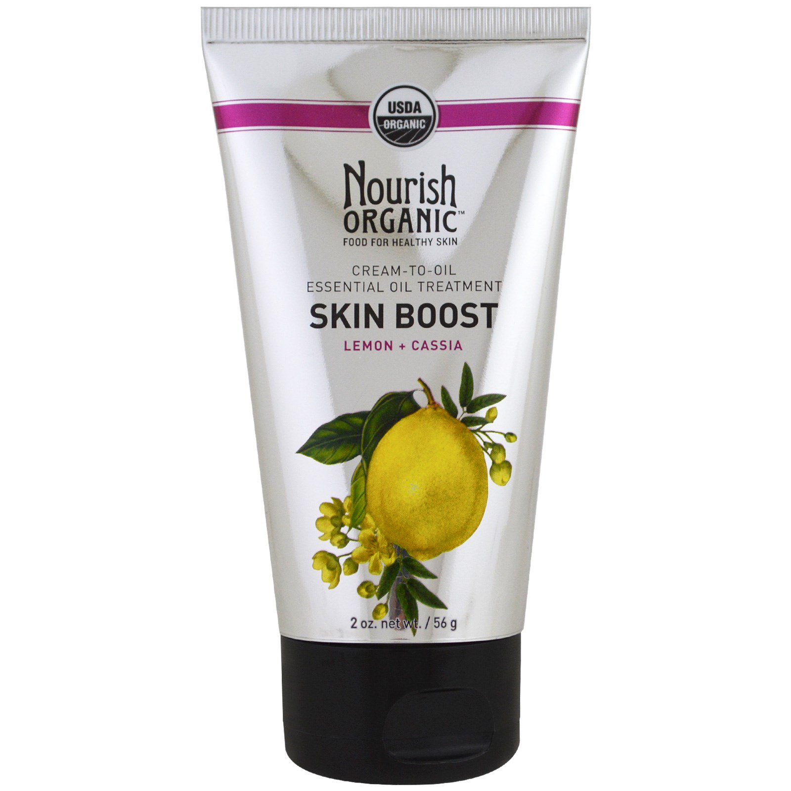 Comprar Nourish Organic, Estímulo para a pele, Limão + Cássia, 2 oz (56 g) - Imagem 3