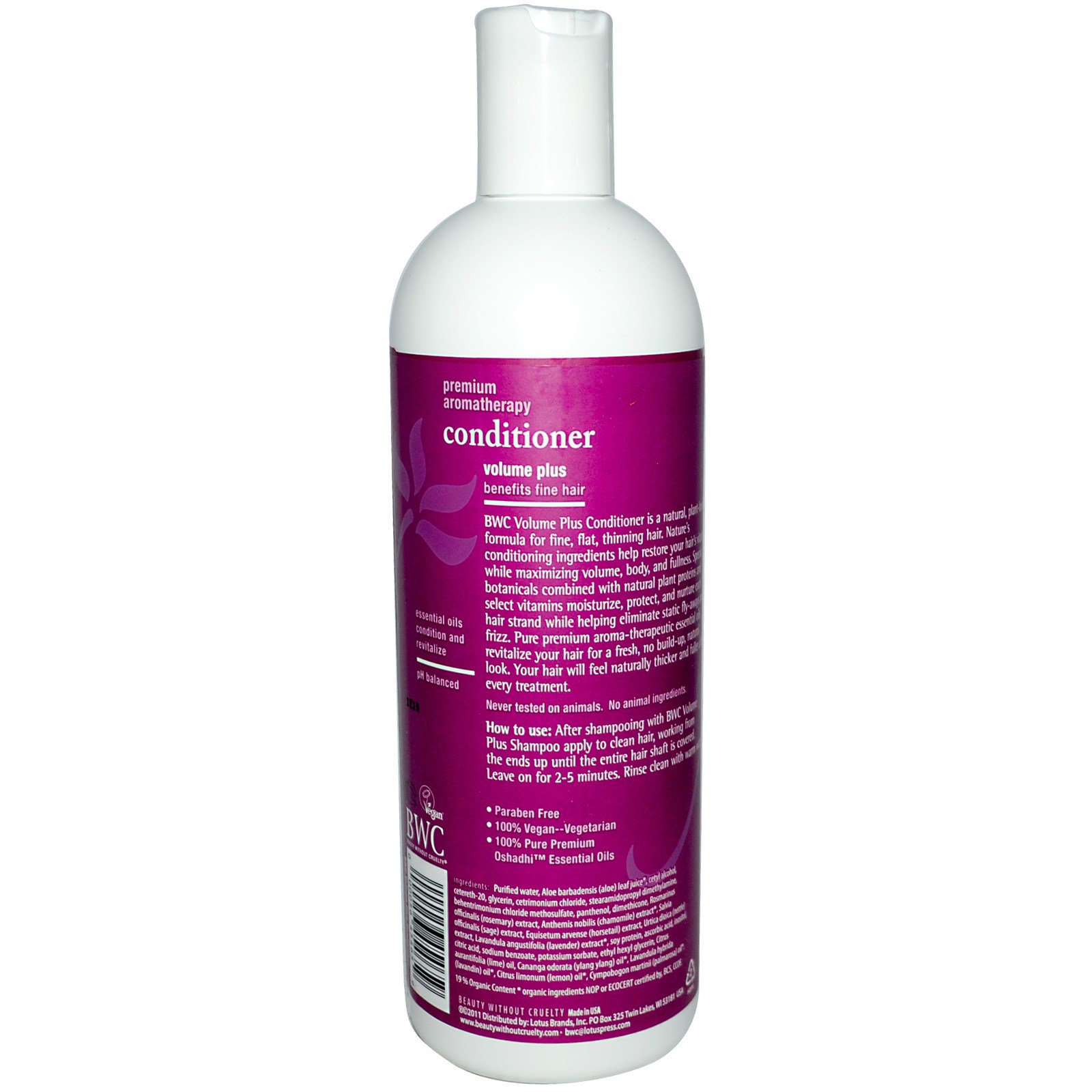 Comprar Beauty Without Cruelty, Condicionador, Volume Plus, 16 fl oz (473 ml) - Imagem 2
