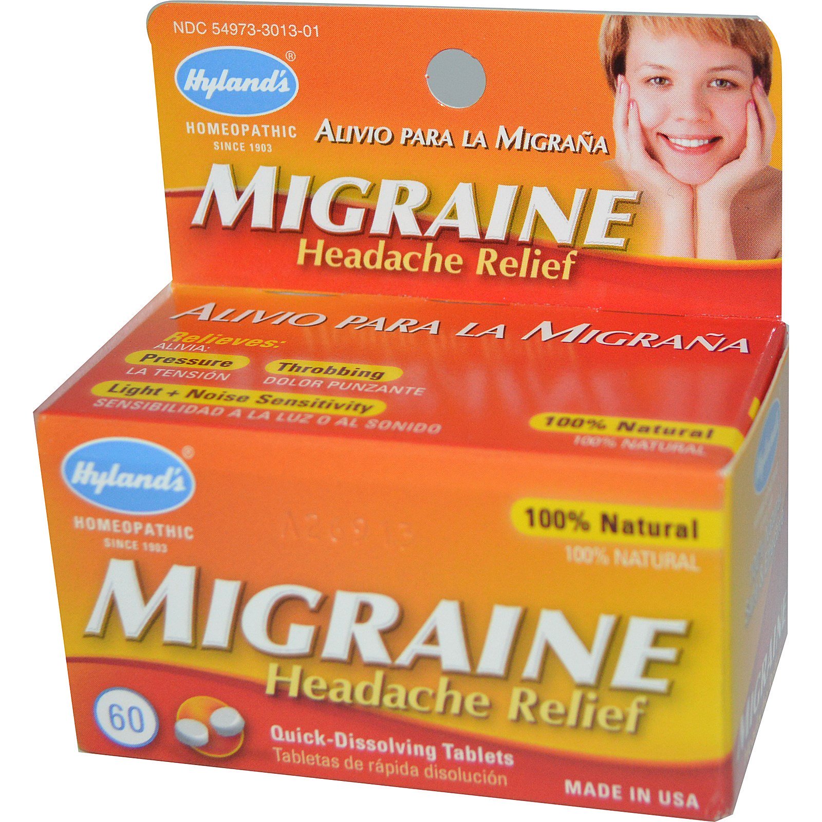 Comprar Hyland's, Migraine Headache Relief, 60 Quick-Dissolving Tablets