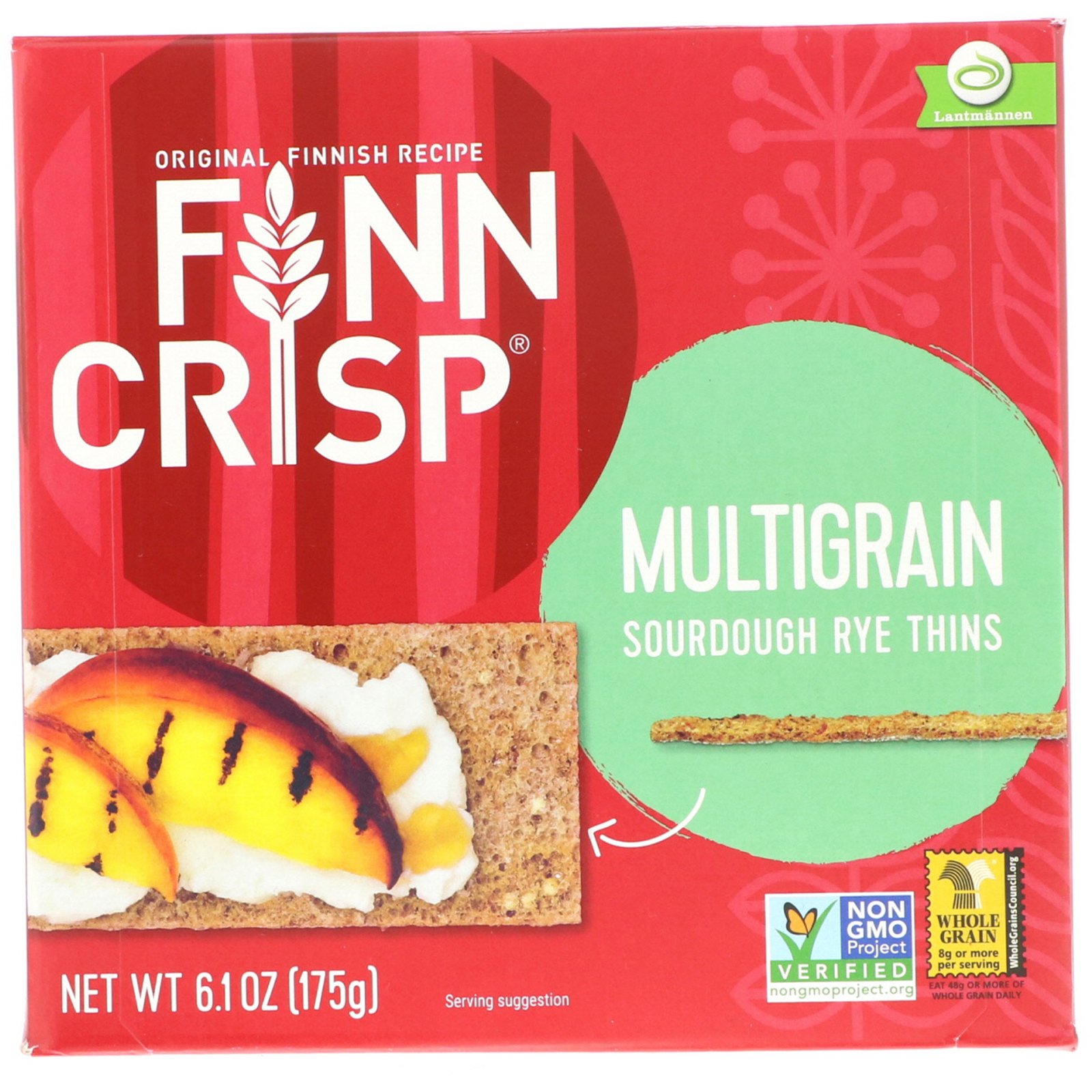 Comprar Finn Crisp, Pão Fino Crocante Multigrãos com Levedura de Centeio, 6.2 oz (175g)