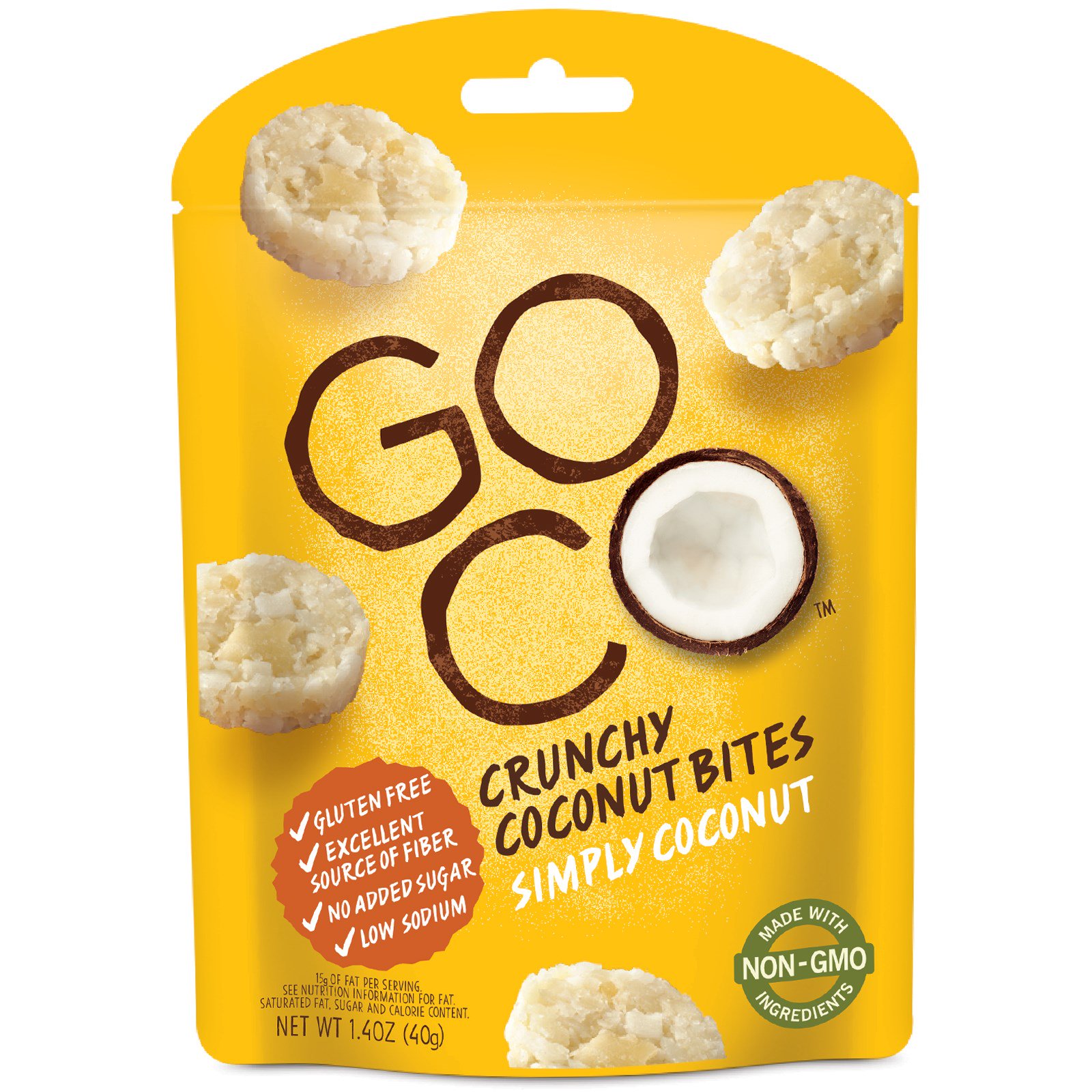 Comprar GoCo, Bites crocantes de coco, simplesmente coco, 40 g