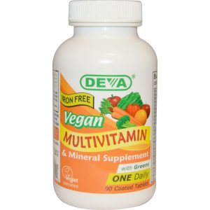 Comprar Deva, Vegano, Suplemento Multivitamínico e Mineral, Sem Ferro, 90 Comprimidos Revestidos