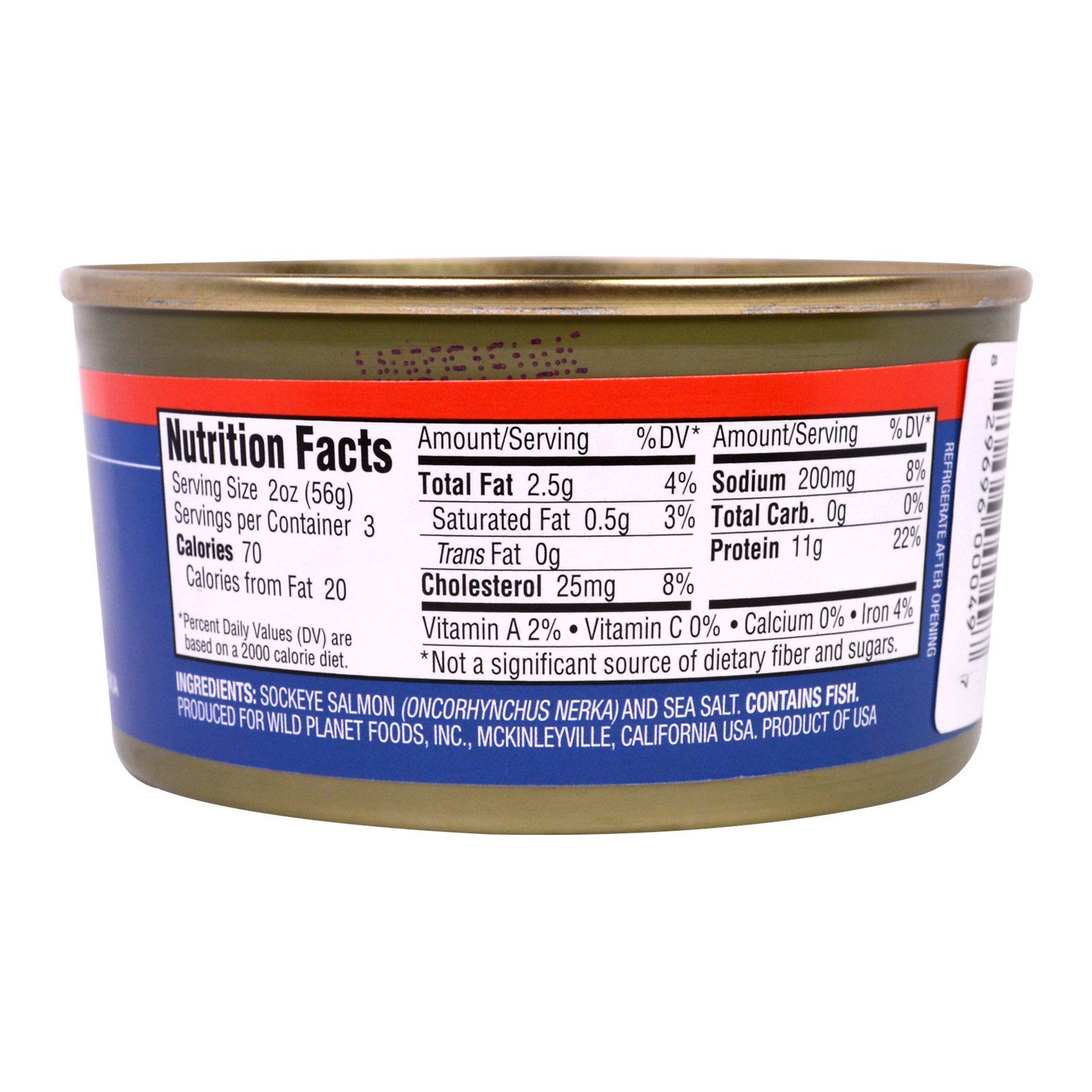 Comprar Wild Planet, Salmão-Vermelho Silvestre, Sem Pele e Sem Ossos, 6 oz (170 g) - Imagem 2