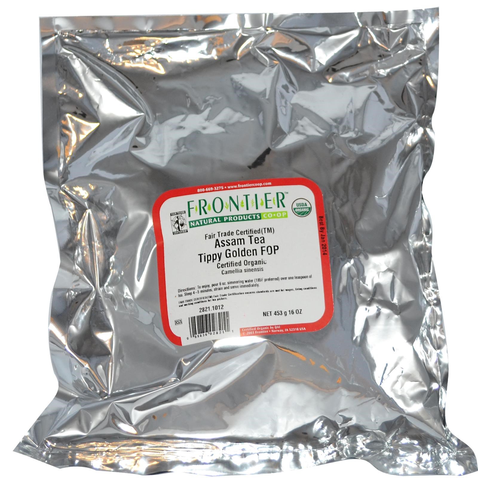 Comprar Frontier Natural Products, Orgânico, Fair Trade Assam Tea Tippy Golden FOP, 453 g (16 oz) - Imagem 2