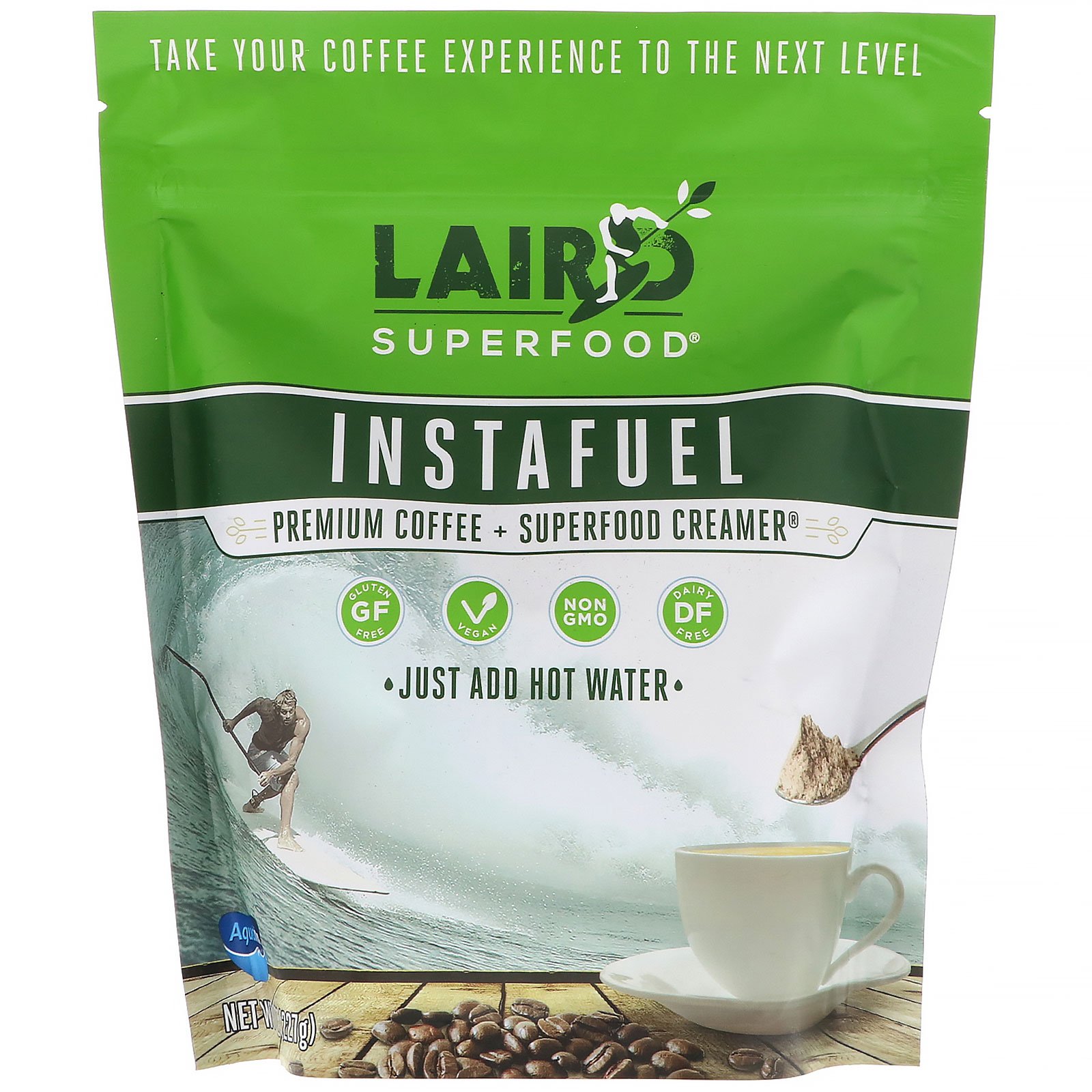 Comprar Laird Superfood, InstaFuel, Café Instantâneo Premium + desnatadeira Laird de Superalimentos, 8 oz (227 g)