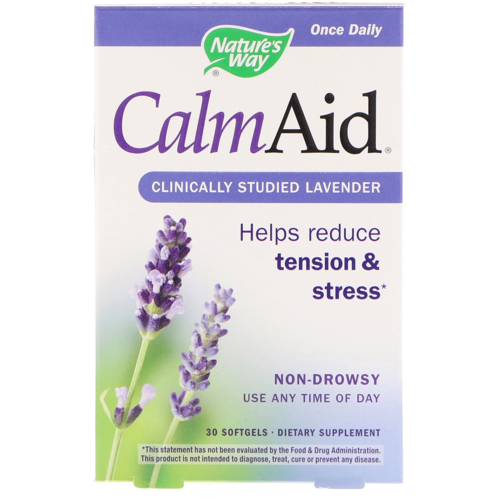 Comprar Nature's Way, CalmAid, Lavanda Clinicamente Estudada, 30 Cápsulas Softgel