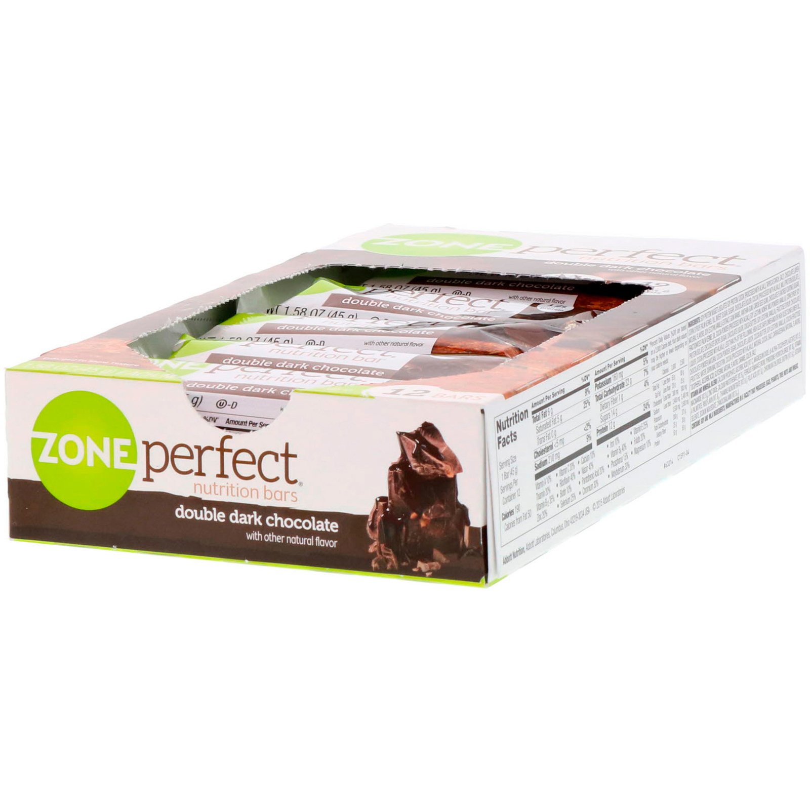 Comprar ZonePerfect, Barras Proteicas, Chocolate Amargo Duplo, 12 Barras, 1,58 oz (45 g) Cada
