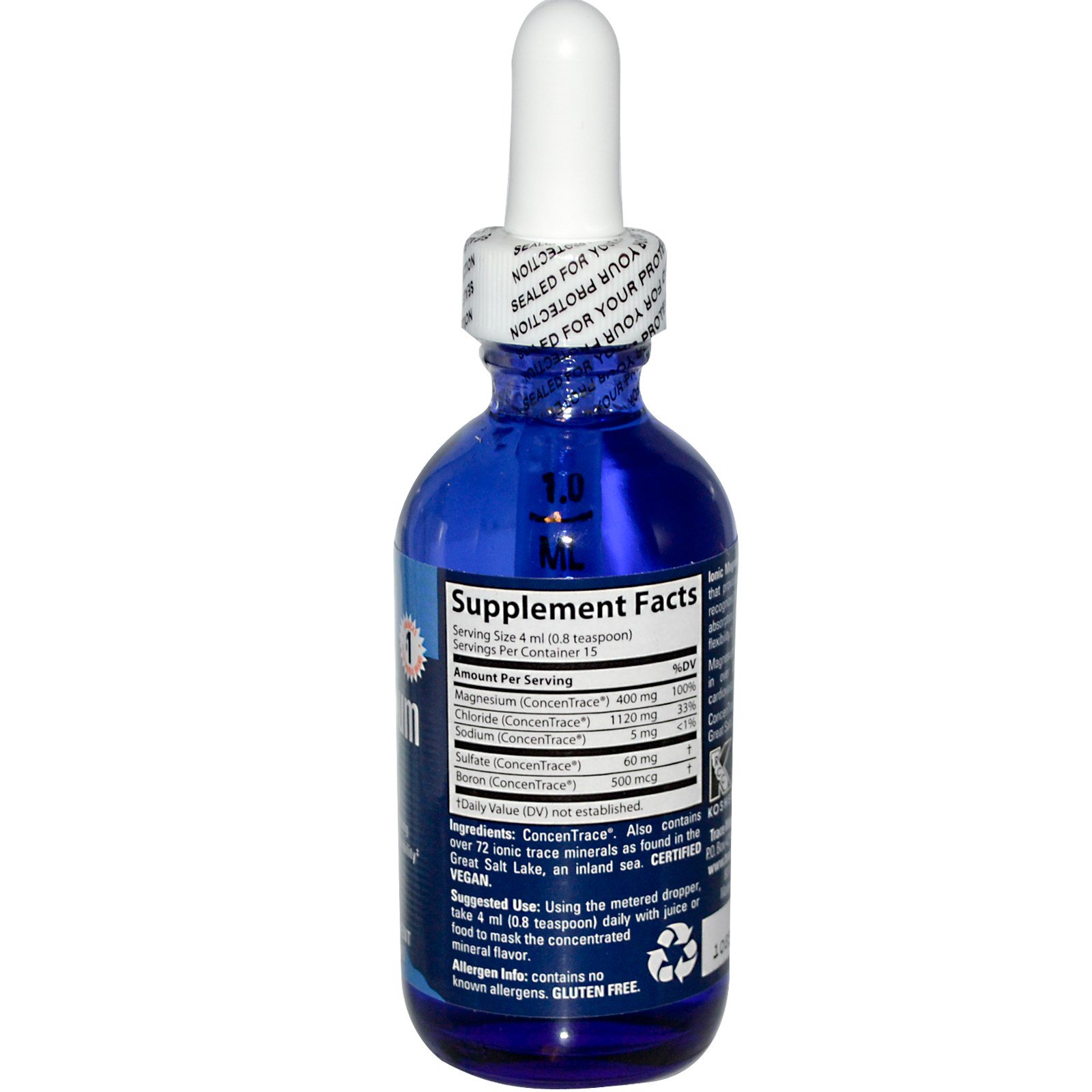 Comprar Trace Minerals Research, Magnésio Iônico, 400 mg, 59 ml (2 fl oz) - Imagem 2