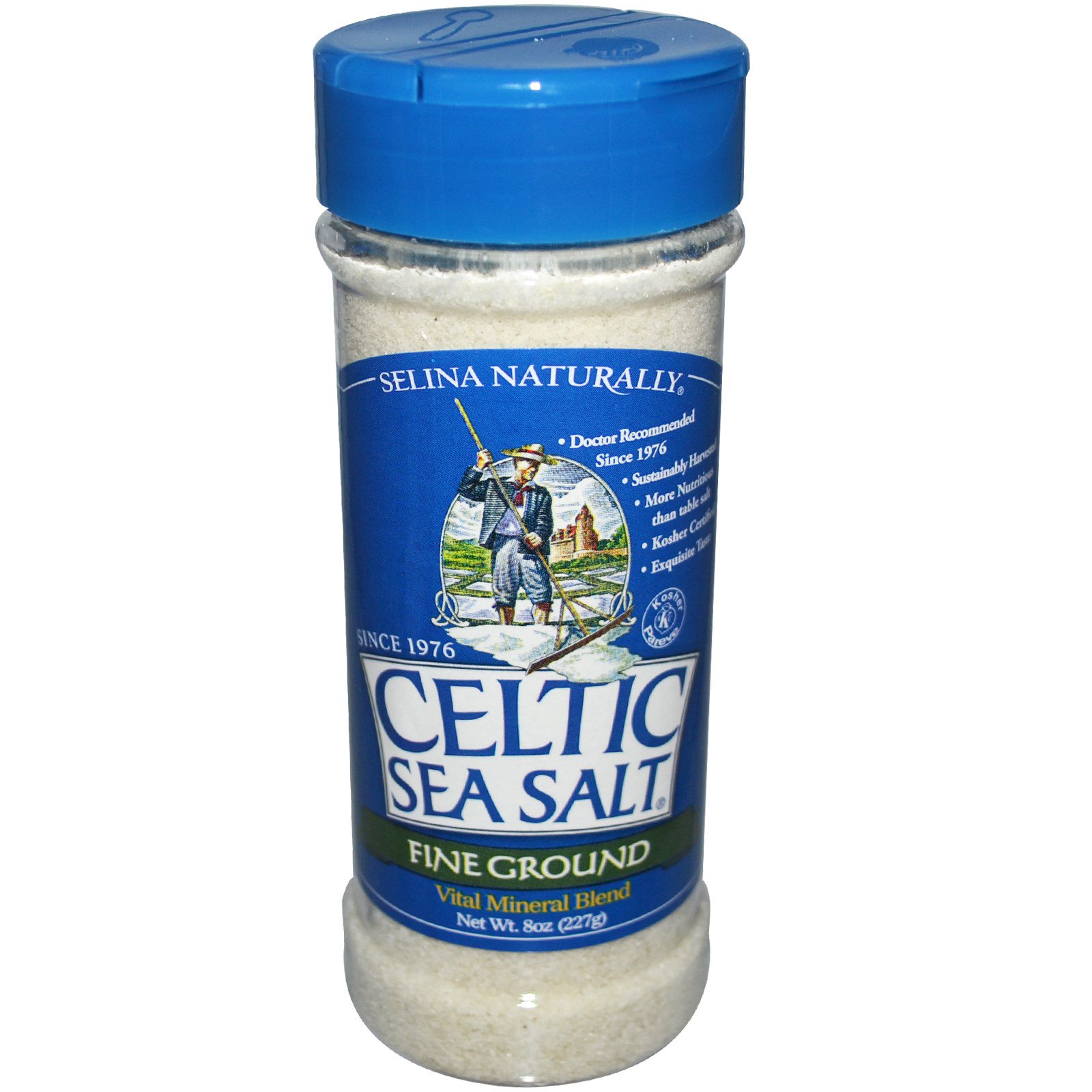 Comprar Celtic Sea Salt, Moido Fino, Frasco Agitador Misturador Mineral Vital, 8 oz (227 g)