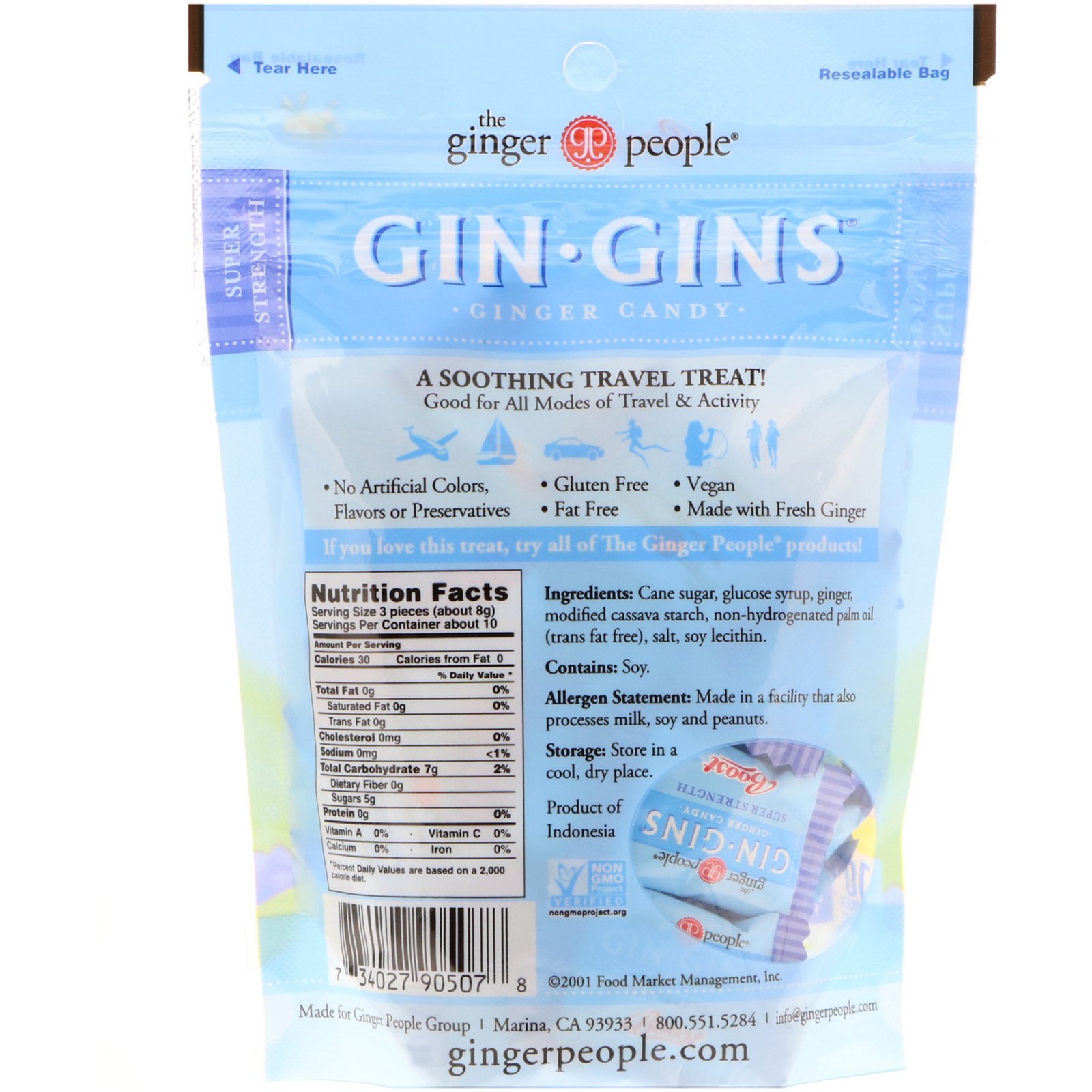 Comprar The Ginger People, Gin Gins, Bala de Gengibre, Extraforte, 3 oz (84 g) - Imagem 2