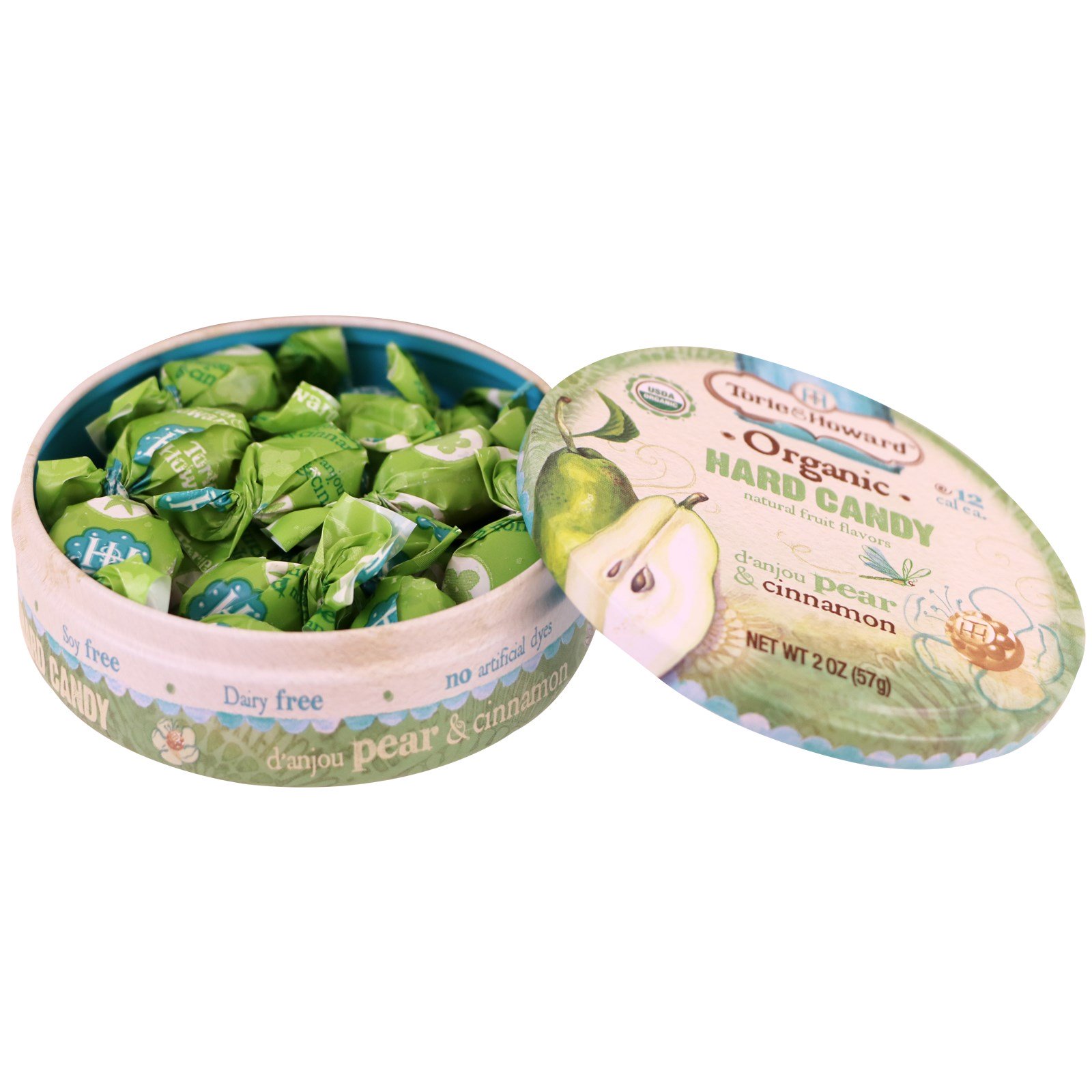 Comprar Torie & Howard, Organic, Hard Candy, D' Anjou Pear & Cinnamon, 2 oz (57 g) - Imagem 3