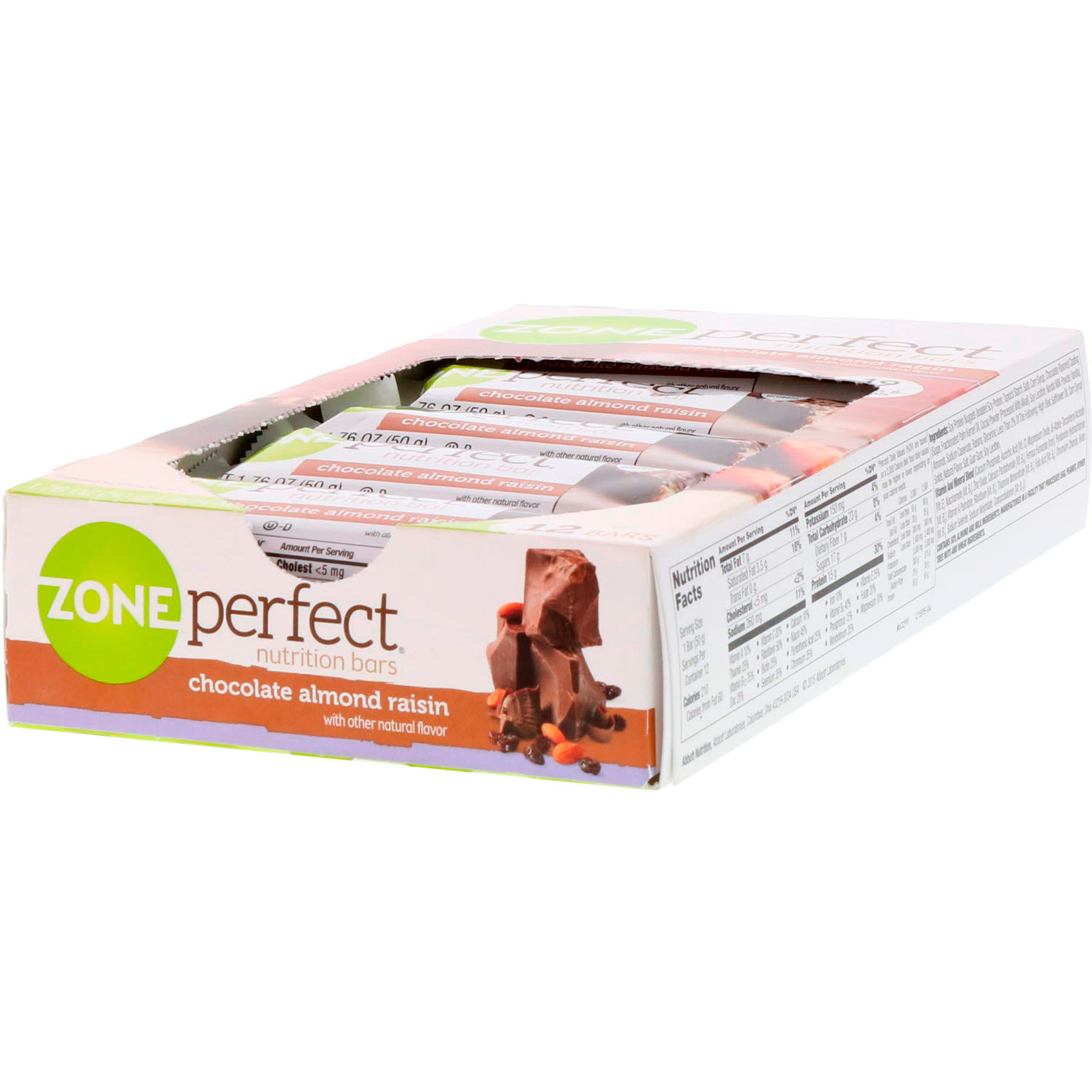 Comprar ZonePerfect, Nutrition Bars, Chocolate Almond Raisin, 12 Bars, 1.76 oz (50 g) Each