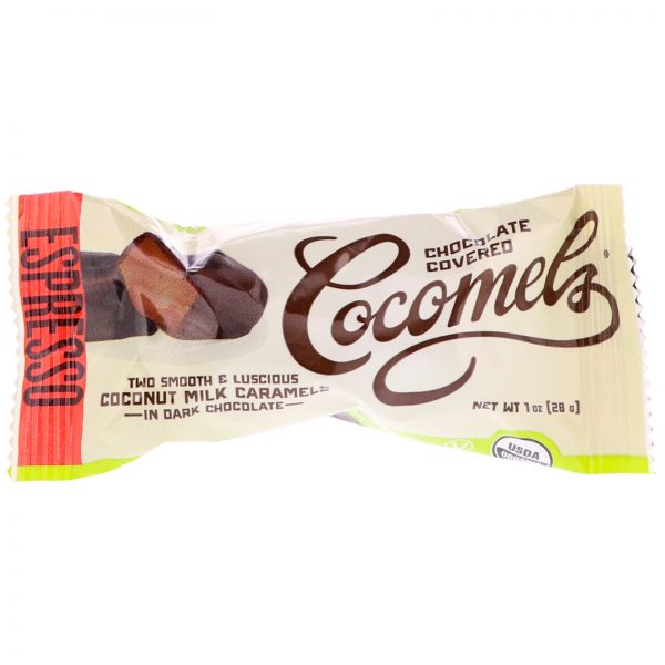 Comprar Cocomels, Orgânico, chocolate com caramelos de leite de côco, café expresso, 15 unidades, 28 g cada - Imagem 4
