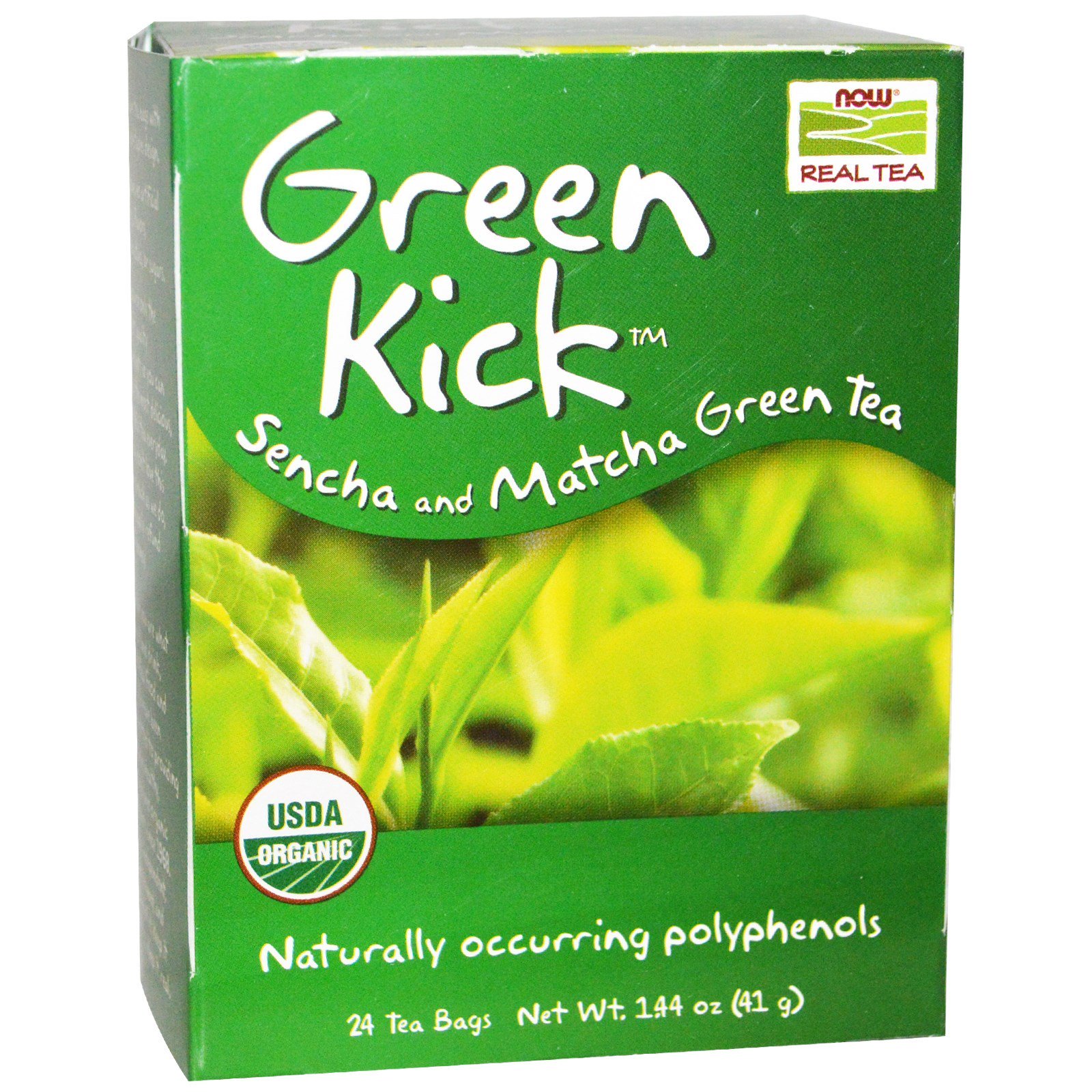 Comprar Now Foods, Chá de Verdade, Chá verde Sencha e Matcha, 24 sacos de chá, 1,44 oz (41 g)