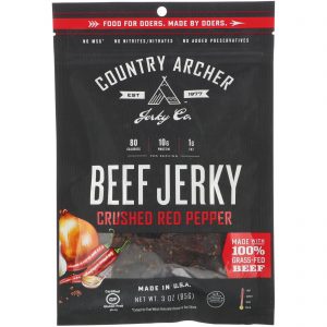 Comprar Country Archer Jerky, Beef Jerky, Crushed Red Pepper, 3 oz (85 g)