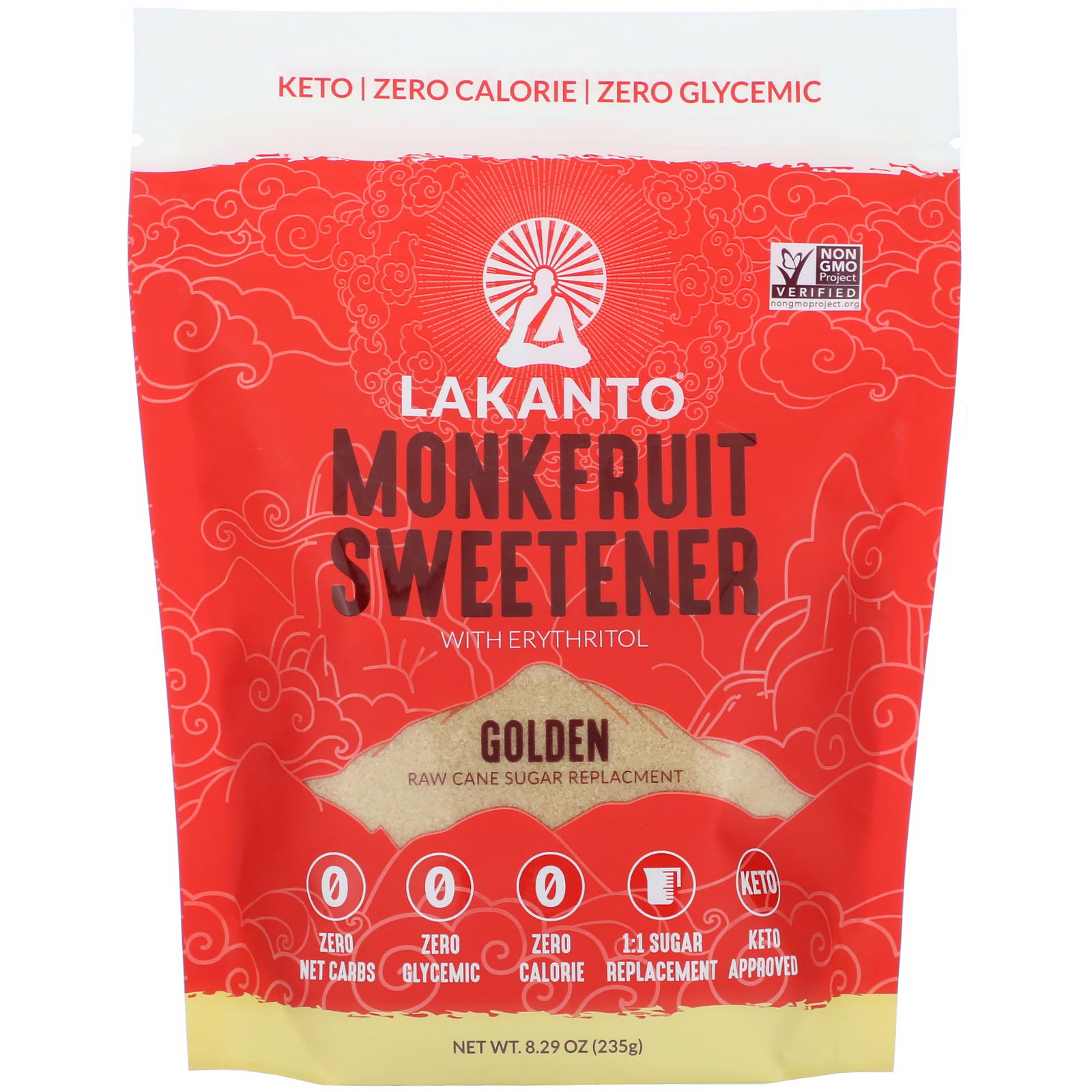 Comprar Lakanto, Adoçante de Fruta-dos-Monges com Eritritol, Dourado, 235 g (8,29 oz)