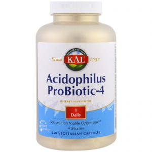 Comprar KAL, Suplemento Probiótico Acidophilus 4, 250 cápsulas vegetais