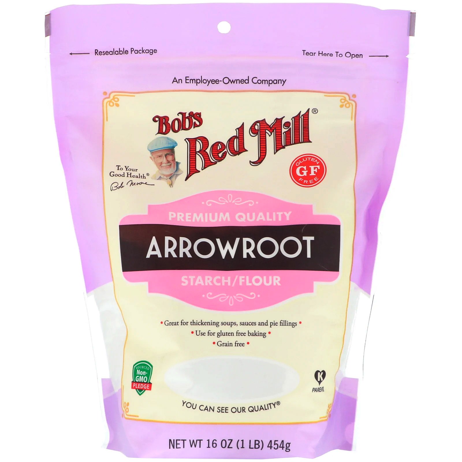 Comprar Bob's Red Mill, Amido/Farinha de Araruta, Sem Glúten, 16 oz (454 g)