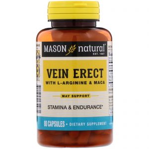 Comprar Mason Natural, Vein Erect com L-Arginina e Maca, 80 Cápsulas