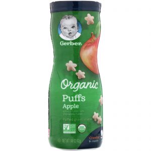 Comprar Gerber, Puffs Orgânicos, Maçã, 42 g (1,48 oz)
