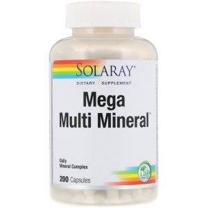 Comprar Solaray, Mega Multi Mineral, 200 Cápsulas