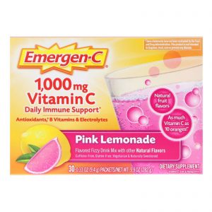 Comprar Emergen-C, Suporte Imunológico Diário com 1.000 mg de Vitamina C, Limonada Rosa, 30 Sachês, 9,4 g (0,33 oz) Cada