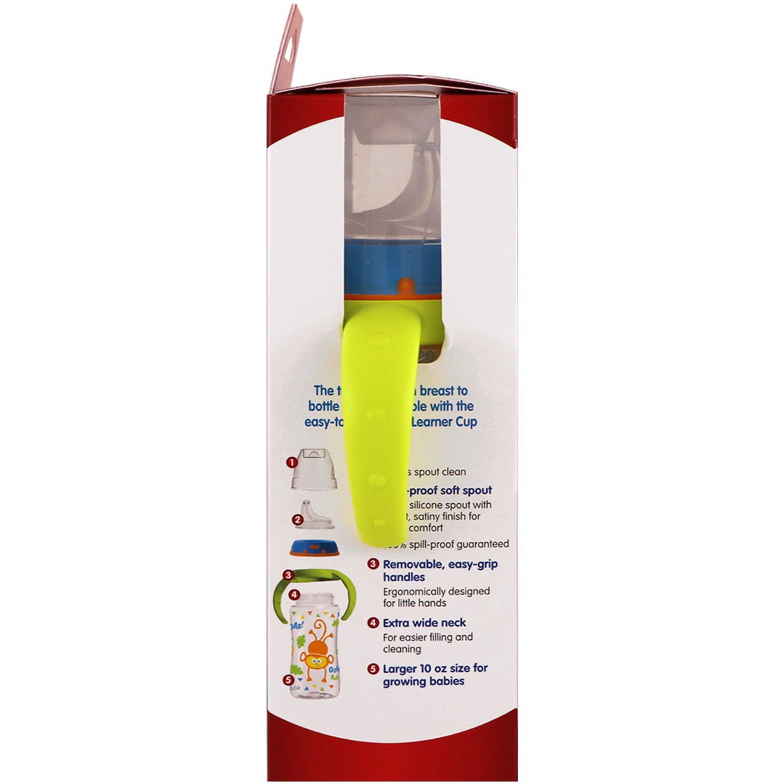 Comprar NUK, Large Learner Cup, 9+ Months, Boy, 1 Cup, 10 oz (300 ml) - Imagem 3