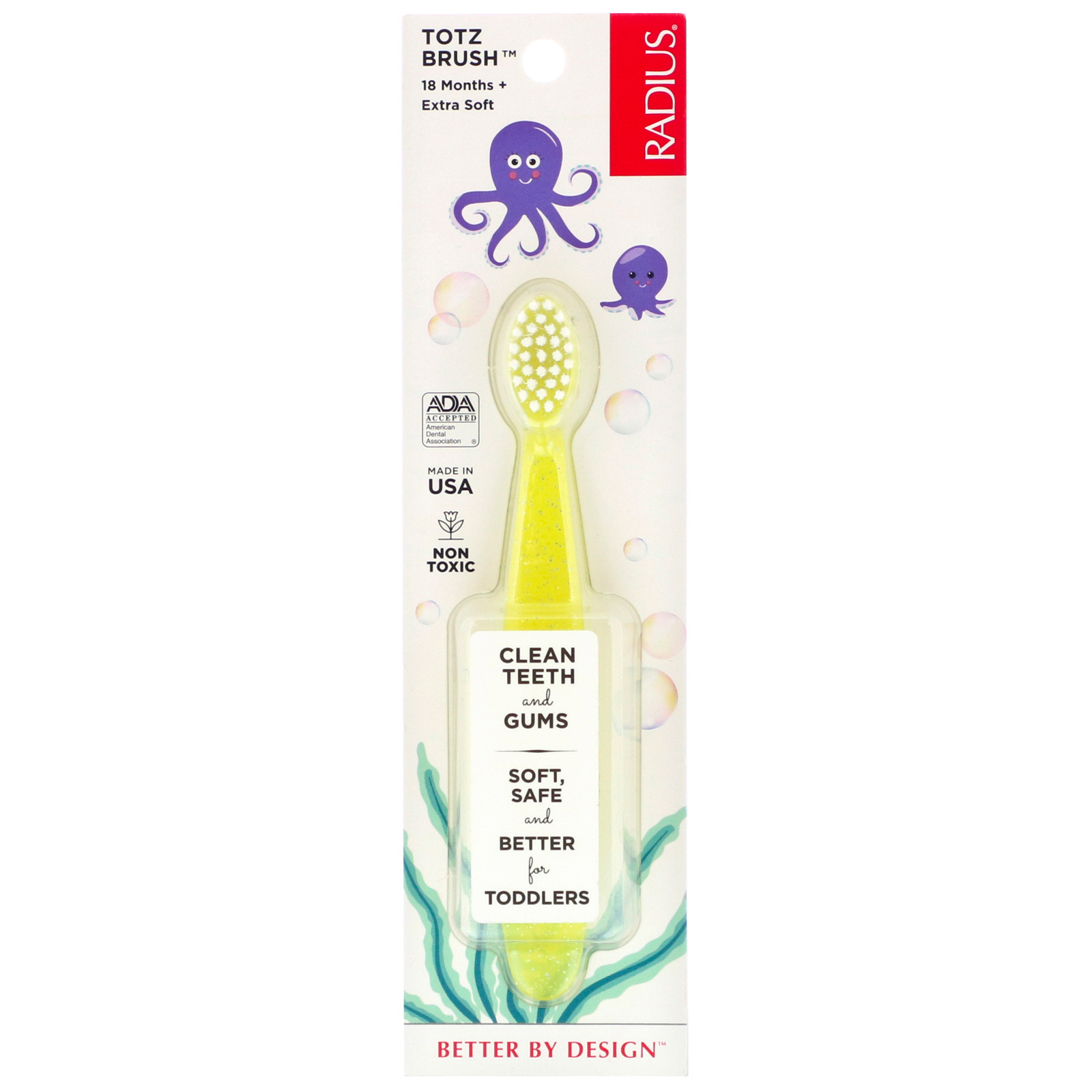 Comprar RADIUS, Escova Totz, 18 Meses+, Extramacia, Amarela, 1 Escova de Dentes - Imagem 2